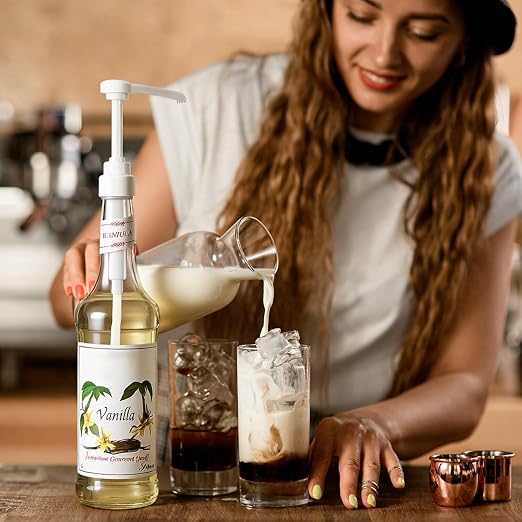 Nuogo Coffee Syrup Pumps with Tip Covers Only Compatible with Monin 750ml Glass - Image 7