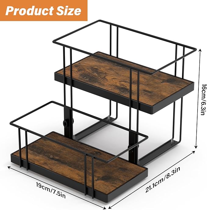 Alyoen Coffee Syrup Rack Organizer, 4 Bottles Syrup Holder Stand - Image 6