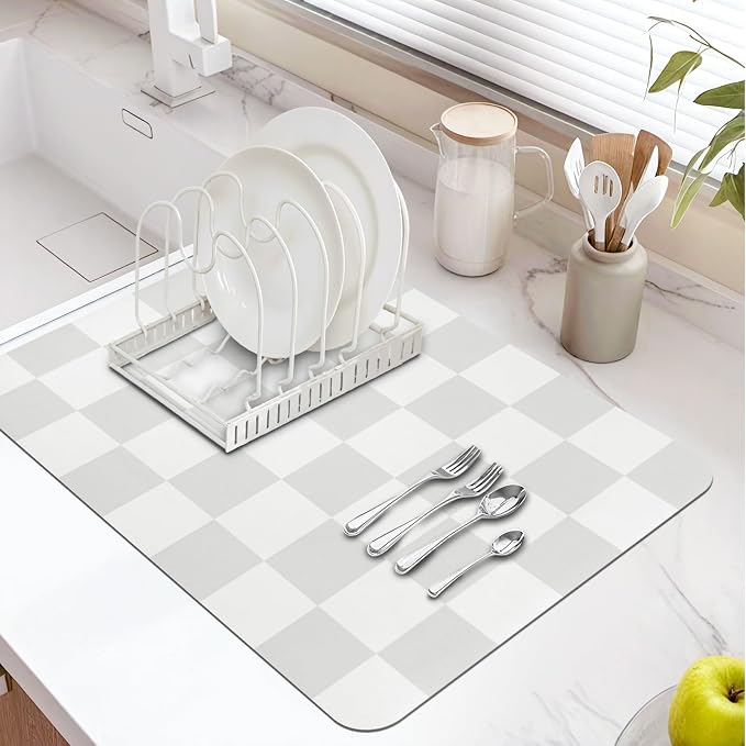 Dish Drying Mat for Kitchen Counter, Coffee Bar Mat - Image 8