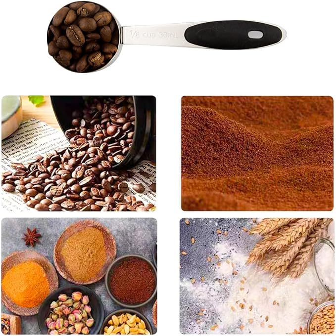 2 PCS 1/8 Cup Stainless Steel Measuring Scoops Coffee Measuring Scoop 30ML - Image 7