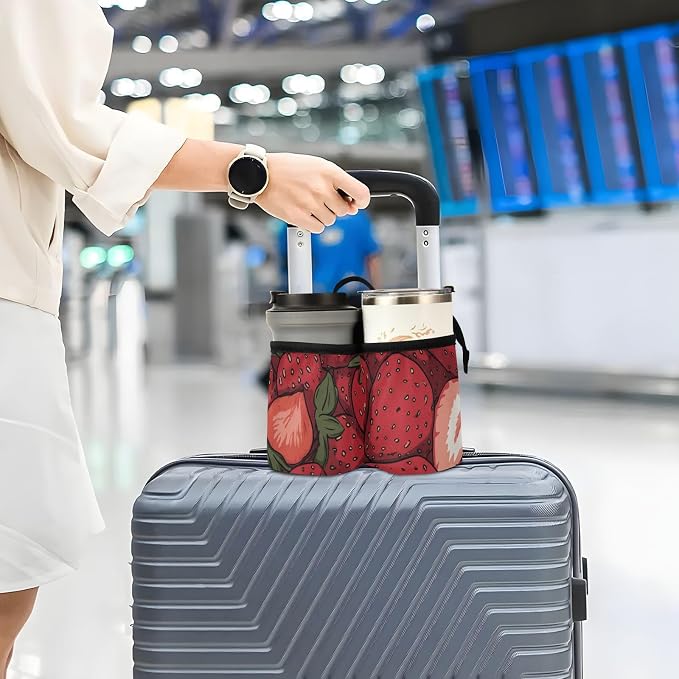 Luggage Cup Holder for Suitcases Free Hands Suitcase Cup Holder Travel Luggage - Image 6