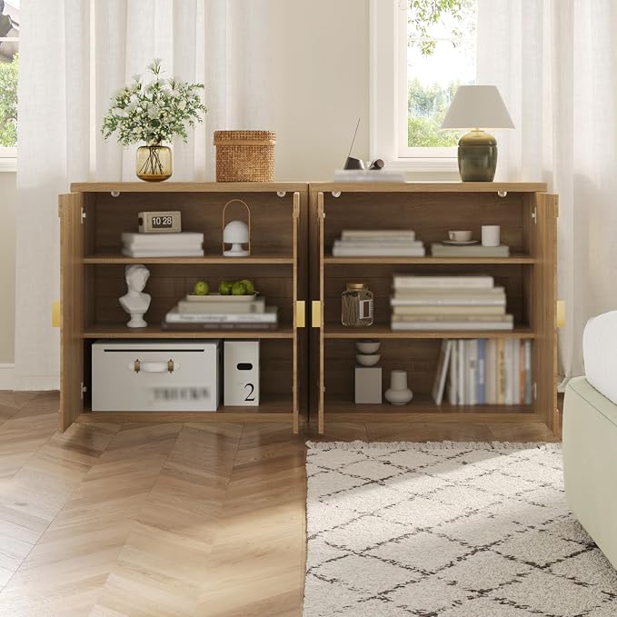 Modern Kitchen Sideboard with Storage, 31.5" Buffet Cabinet with 3 Adjustable - Image 9