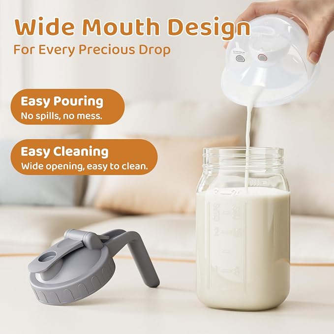 OneDream 2PACK Breast Milk Pitcher 32oz Glass Pitcher - Image 6