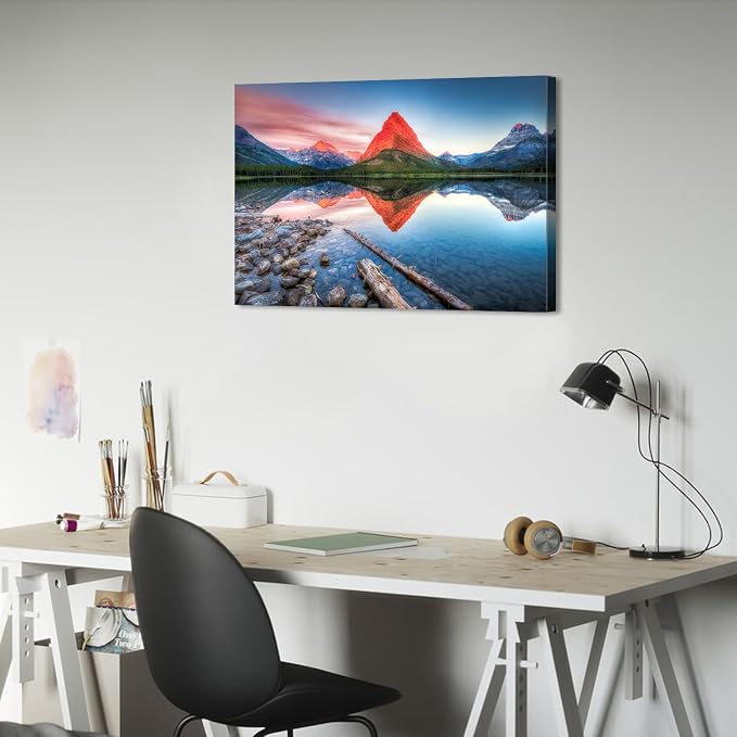 Glacier Mountain Canvas Wall Art USA Glacier National Park Mountains Landscape - Image 6