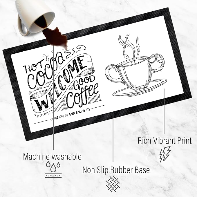 Coffee Bar Mat - Coffee Gifts - Coffee Lover - Coffee Bar Accessories - Barista - Image 5