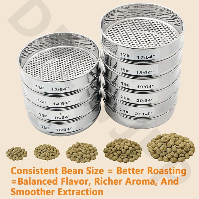 Coffee Bean Grading Sieve Set Portable Coffee Bean Sorting Sieve Precision - Image 8