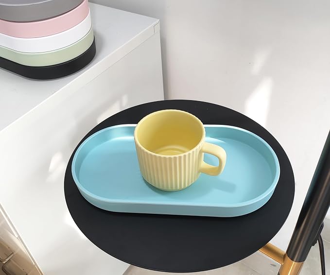 Blue Small Tray, Oval Tray, Countertop Organizer | - Image 8