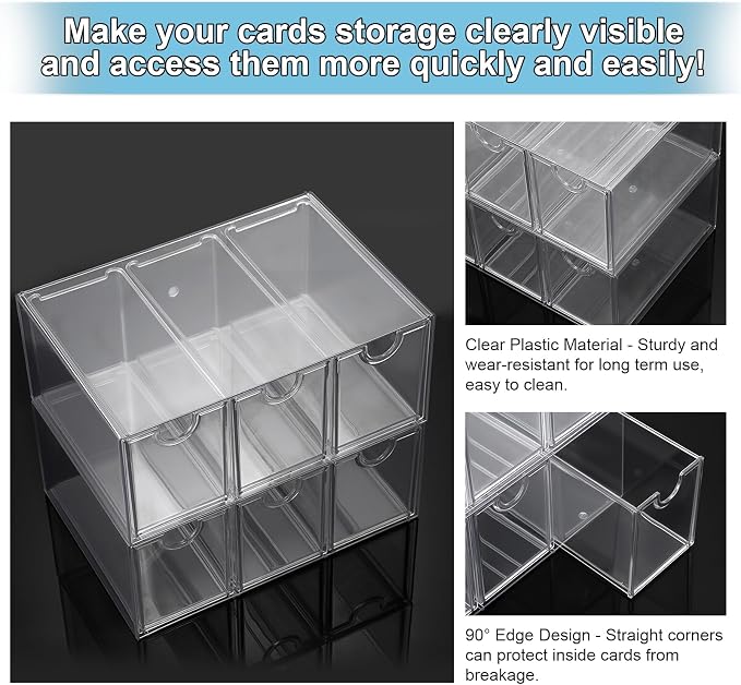 OwnMy 2 Plastic Trading Card Storage Box, 2200+ Baseball Sports TCG MTG PTCG - Image 8