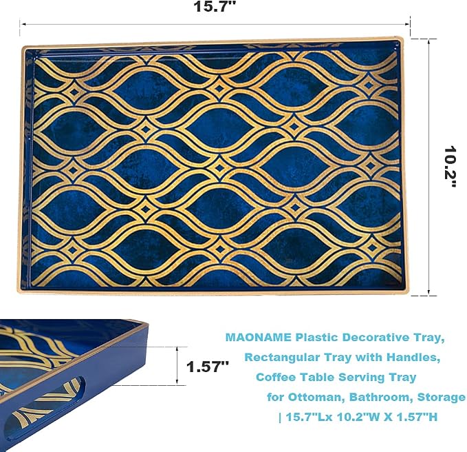 MAONAME Blue Decorative Tray - Image 7