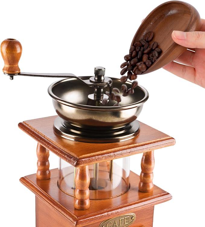 Coffee Bean Dosing Cup and Spray Bottle Set, Walnut Wood Espresso Dosing Cup - Image 7