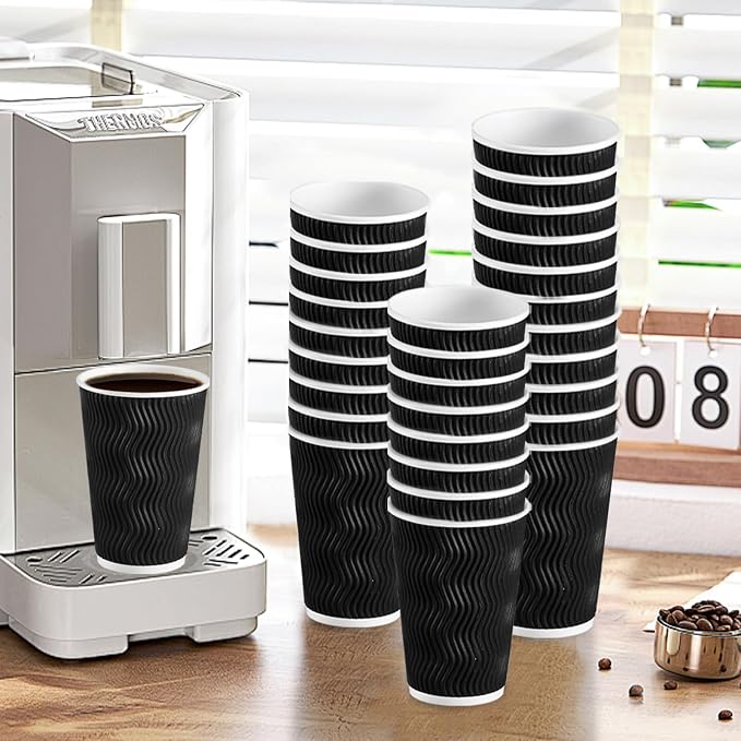 Lamosi 500 Pack 16 oz Disposable Coffee Cups, Paper Coffee Cups 16 OZ - Image 6