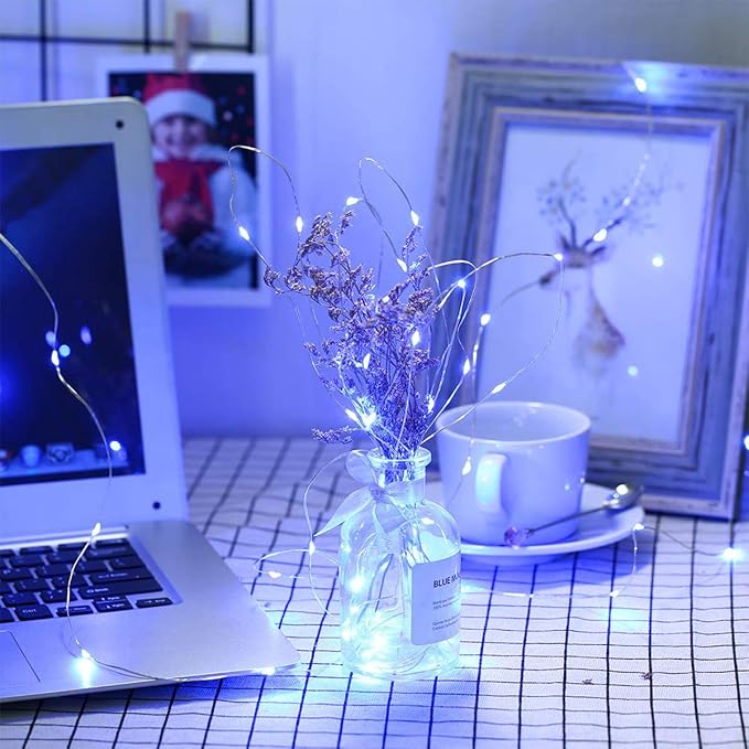 Ariceleo Led Fairy Lights Battery Operated, 2 Packs Mini Battery Powered Copper - Image 7