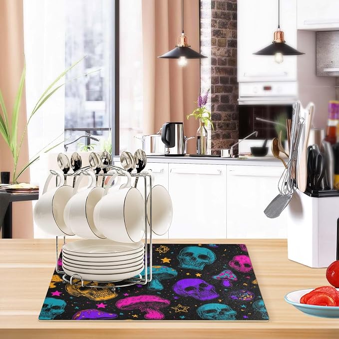 Coffee Mat Coffee Bar Station Maker Machine Pot Table Spill Mat Leather - Image 6