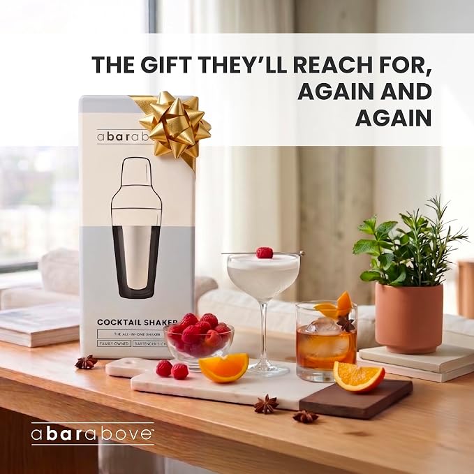 A Bar Above All-in-One Cocktail Shaker | 24oz Stainless Steel Cobbler Shaker - Image 8