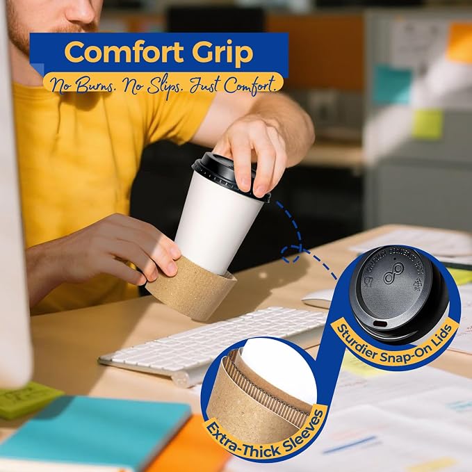 Fit Meal Prep 500 Pack 8 oz Disposable Coffee Cups - Image 8