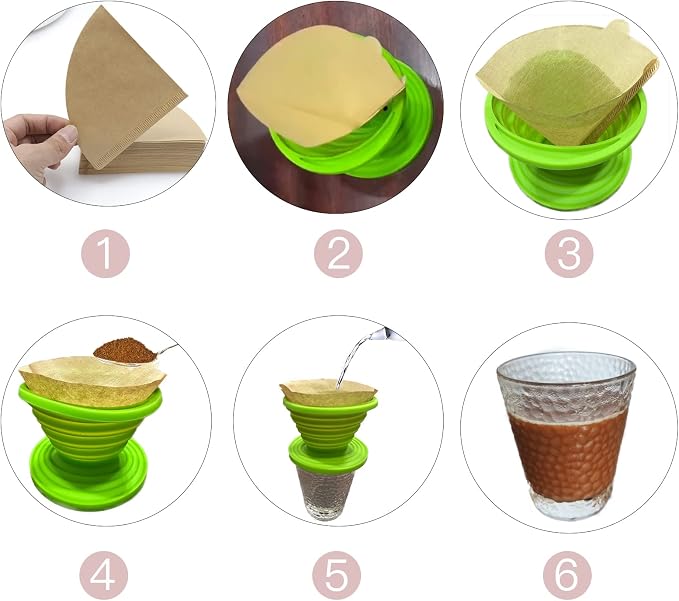 Collapsible Coffee Maker Filter, Reusable Coffee Dripper, Rubber Coffee Maker - Image 7