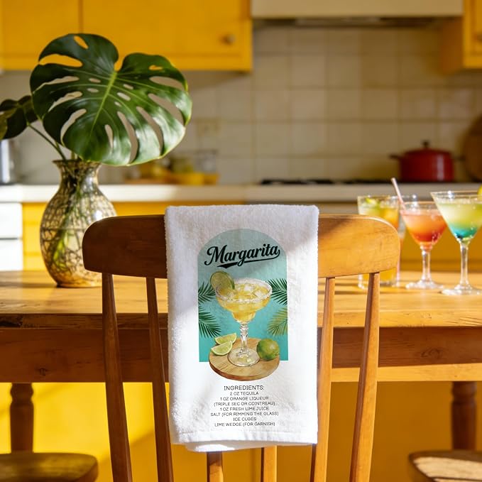 CUTHOLLOW Cocktails & Recipe Decorative Kitchen Towels Set of 4, 15.74"x23.62" - Image 7