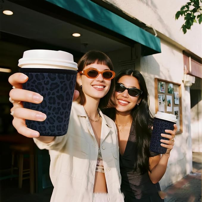 Reusable Insulated Sleeve for Iced Coffee Cup, Coffee Neoprene Sleeve for Cold - Image 7