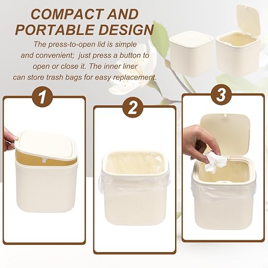 uxcell Small Desktop Trash Can - Image 7