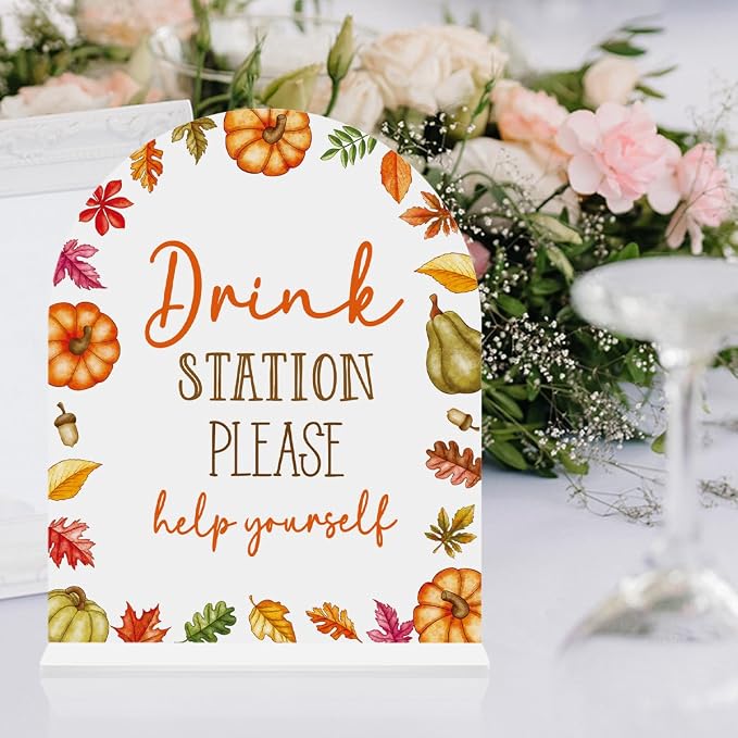 Fall Drink Bar Sign Drink Station Decor - Image 6