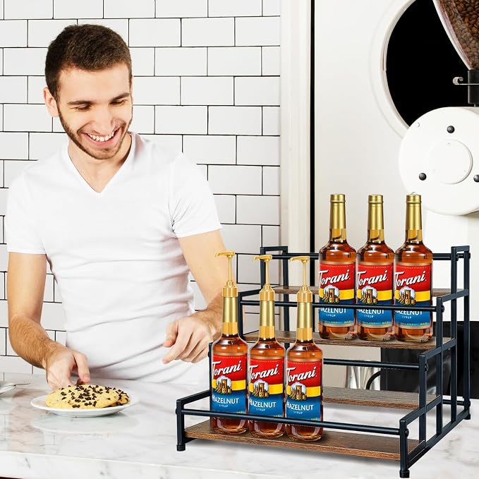Klxuyuo 4-Tier Coffee Syrup Rack - Image 8