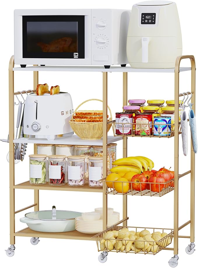 HapiRm Rolling Kitchen Microwave Cart - Image 9