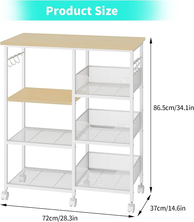 HapiRm Rolling Kitchen Carts - Image 9