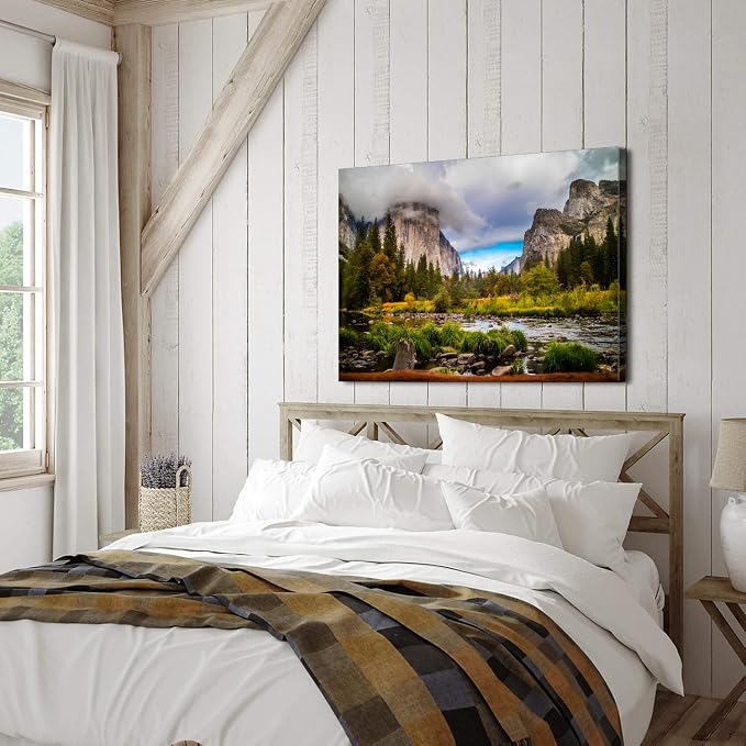 California Yosemite Wall Art Living Room Home Decoration, Panorama of National - Image 6