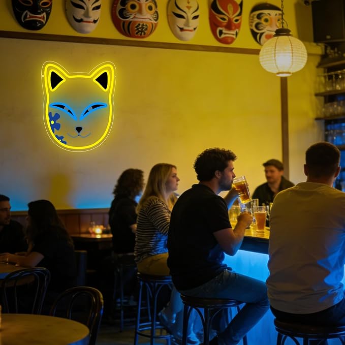 Anime Neon Sign, Fox Face Led Neon Light Signs - Image 6