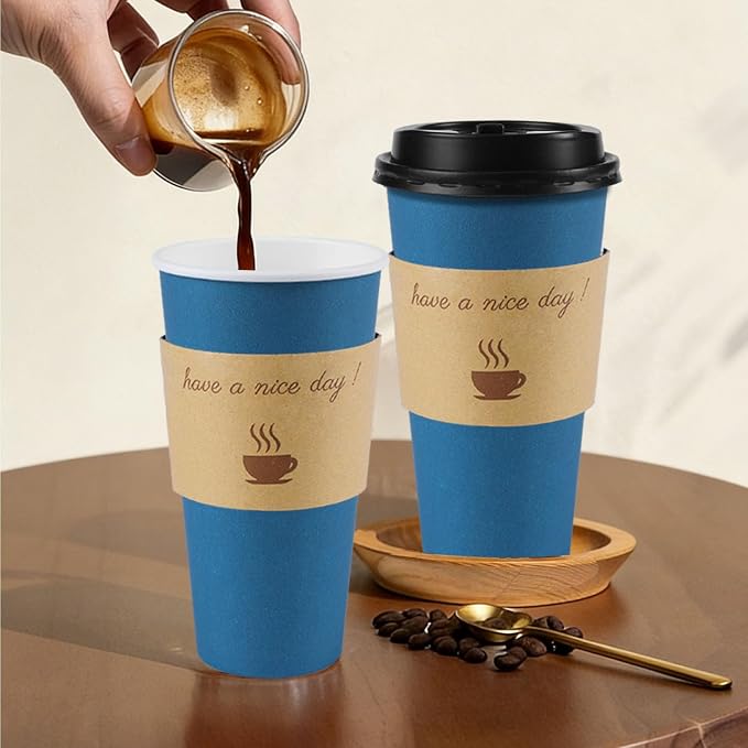 Clawsoff 50 Pack 20 oz Paper Coffee Cups - Image 8