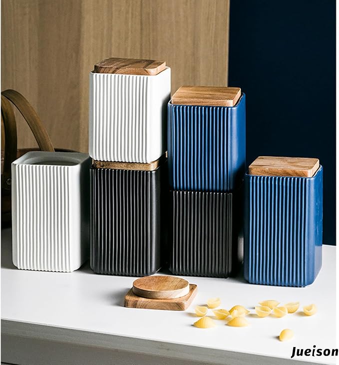 Ceramic Storage Jars Modern Elegant Highly Polished Airtight Storage Canisters - Image 8