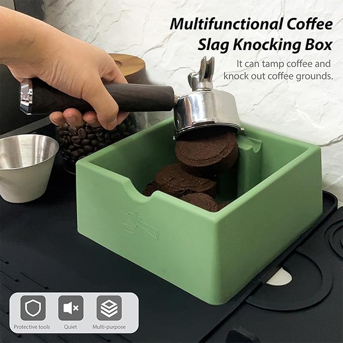 Extended Use Food Safe Silicone Coffee Puck Disposal Bin Quiet and Temperature - Image 9