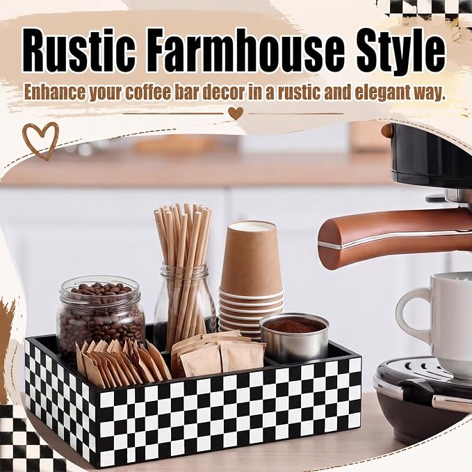 Checkered Coffee Station Organizer Pods Holder - Image 6