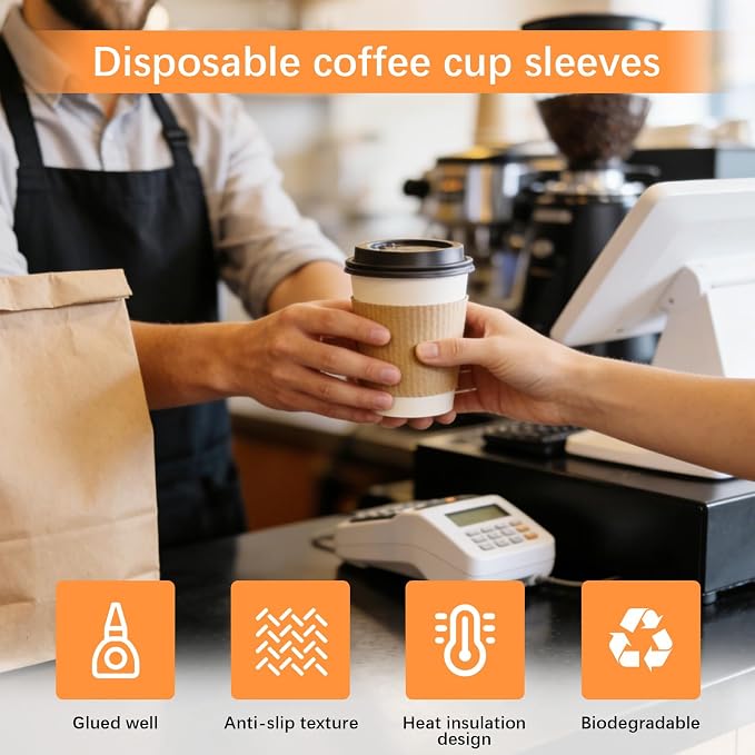 1005 Pack disposable coffee cup sleeves bulk - Image 6