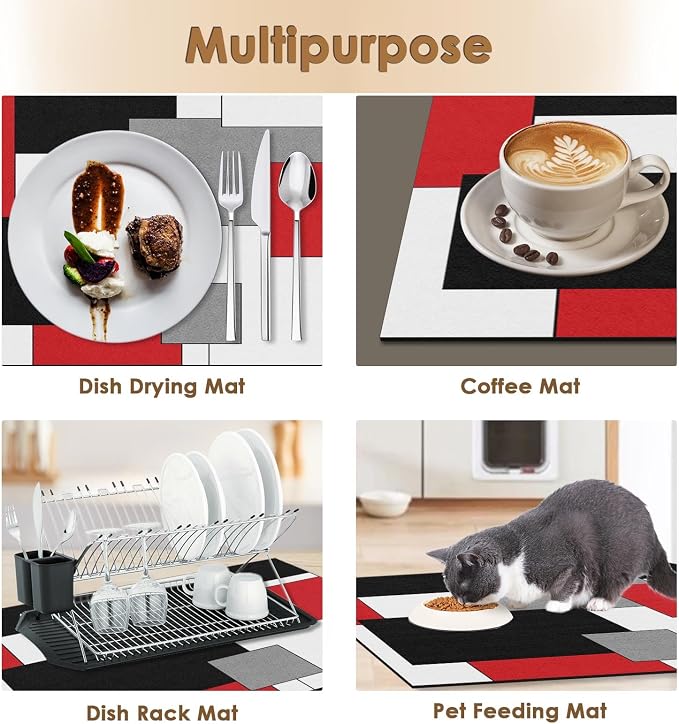 Arttown Coffee Mat for Countertops, Fit Under Coffee Maker Espresso Machine - Image 6