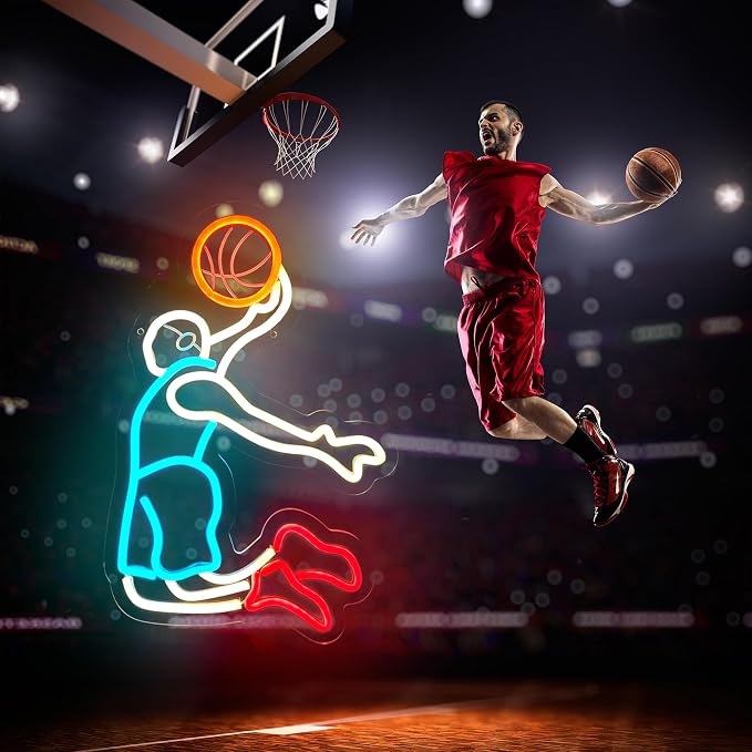 Basketball Player Neon Sign for Wall Decor, Sports LED Neon Light Sign - Image 6