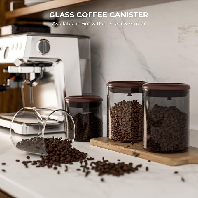 Clear Glass Coffee Container 2-Pack - Image 7