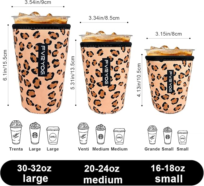 Reusable Insulated Neoprene Iced Coffee Sleeves - Image 7