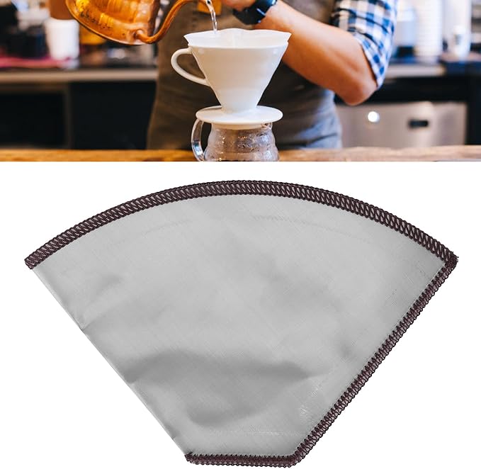 Pour Over Coffee Filter, 4-6 Cup Stainless Steel Reusable Coffee Strainer Bag - Image 8