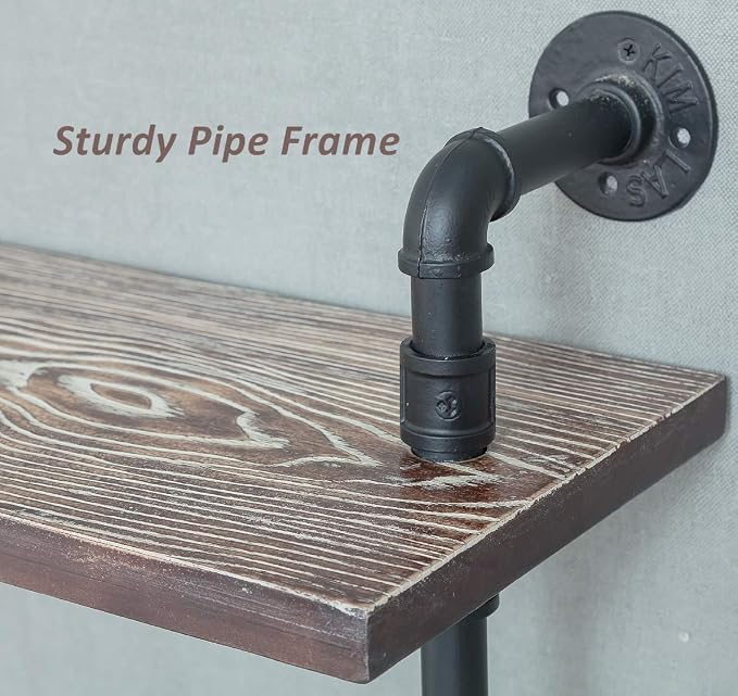 Industrial Wall Mounted Iron Floating Pipe - Image 7