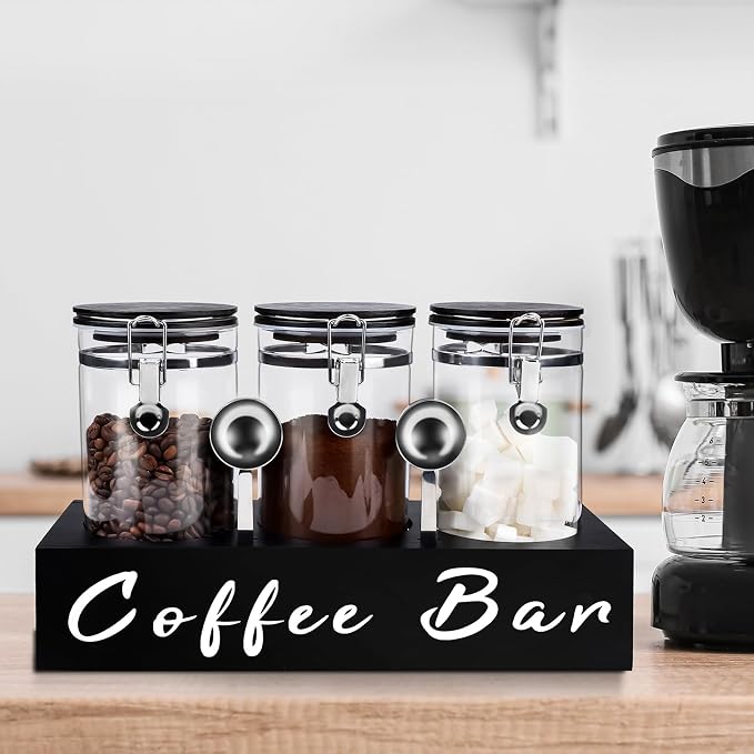 3 x 54 oz Glass Coffee Bean Storage Container - Image 6