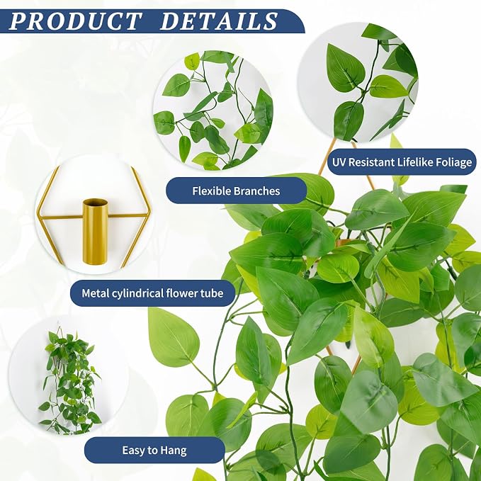 LOYWREE Artificial Hanging Plants - Image 10