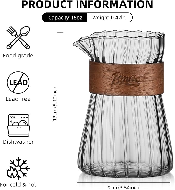 Small Glass Coffee Server 16oz - Image 7