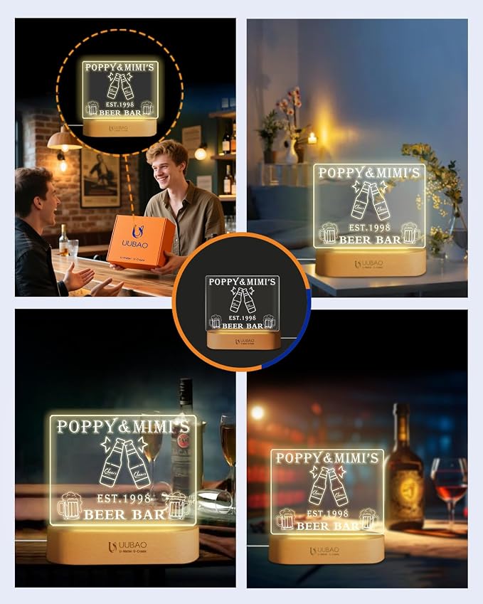 Personalized Light Up Signs for Home Bar Customized Name Bar Gifts Night Light - Image 7