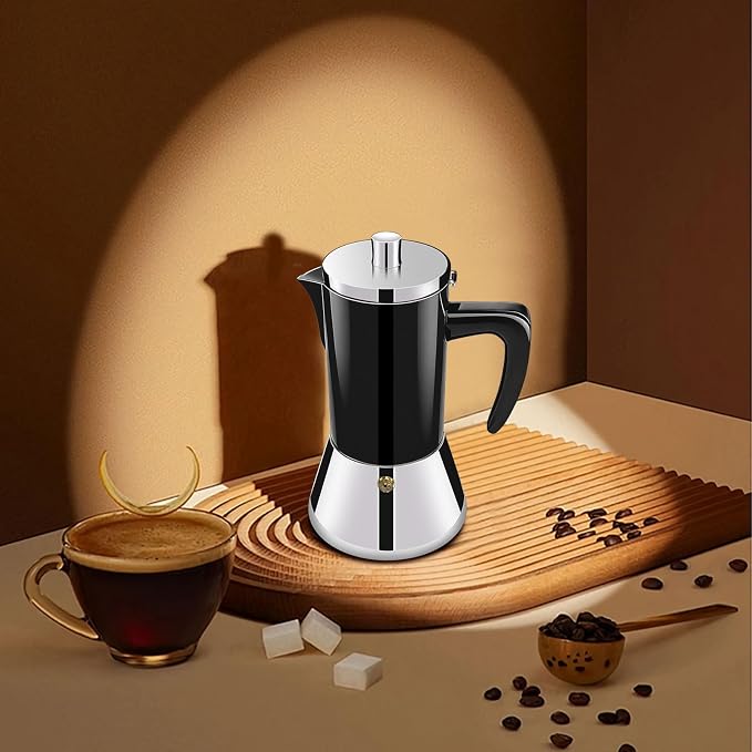 6 Cup Thickened 304 Stainless Steel Moka Pot Stovetop Espresso Maker Cafeteras - Image 8