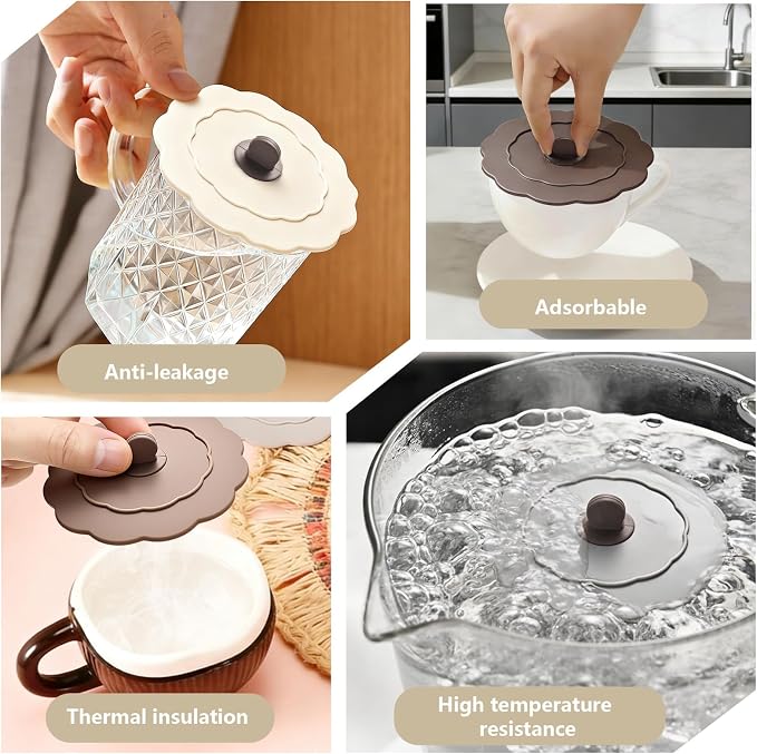 Silicone Cup Covers , Multicolored Silicone Lids - Image 7