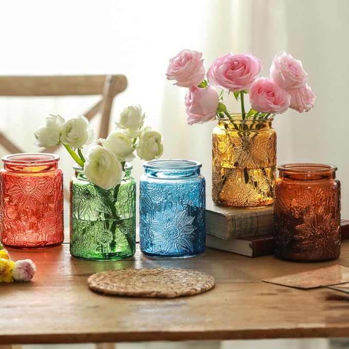 ANSQU 4-Pack Vintage Glass Canisters, 23.7 Fl oz Candy Jars - Image 6