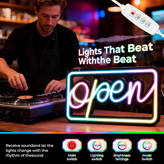 Led Open Signs for Business, Colorful and High Brightness LED And Remote Control - Image 7