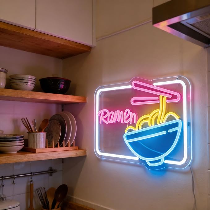 Ramen Neon Sign for Wall Decor, Dimmable LED Light Up Sign for Resturant Dining - Image 9