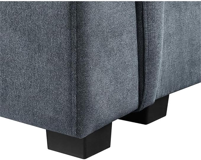 Pemberly Row Gray Woven Fabric 7-Seater Corner Sectional Sofa, Modular Design - Image 7